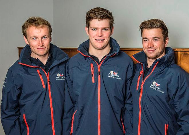 Artemis Offshore Academy Rookies (from left) Robin Elsey, Rob Bunce and Andrew Baker will take in the 2015 Solitaire du Figaro - Eric Bompard Cachemire. - Solo Concarneau Trophée Guy Cotten © Lloyd Images